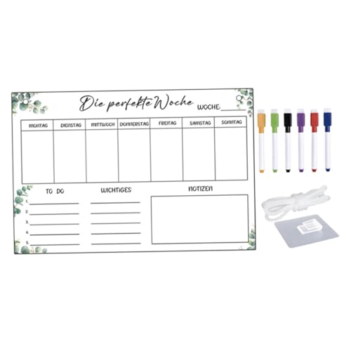 DOITOOL Löschbarer Notizblock Whiteboard Kühlschrank Trocken Abwischbarer Kalender Wöchentlicher Essensplaner Für Den Kühlschrank Kalender Für Den Kühlschrank Wandplaner Menütafel DOITOOL Löschbarer Notizblock Whiteboard Kühlschrank Trocken Abwischbarer Kalender Wöchentlicher Essensplaner Für Den Kühlschrank Kalender Für Den Kühlschrank Wandplaner Menütafel von DOITOOL