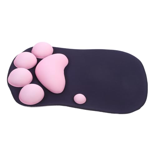 DOITOOL Mauspad Mit Katzenpfoten Für Das Handgelenk Klein Farbig Gepolstert Mauspad Im Katzen Stil Unterstützung Für Süße „Hello Little“ Ergonomische Schreibtischunterlage von DOITOOL