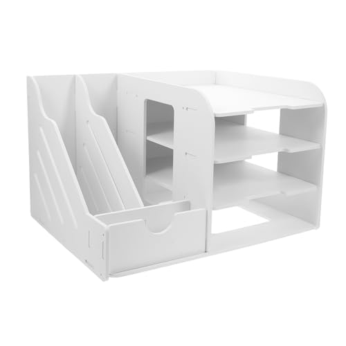 DOITOOL Mehrschichtiges Aktenregal Organizer aus Tonpapier Office-Datei-Organizer Schreibtisch-Aktenorganisator horizontal Aktenordner für den Schreibtisch Schreibtischzubehör PVC Weiß DOITOOL Mehrschichtiges Aktenregal Organizer aus Tonpapier Office-Datei-Organizer Schreibtisch-Aktenorganisator horizontal Aktenordner für den Schreibtisch Schreibtischzubehör PVC Weiß von DOITOOL
