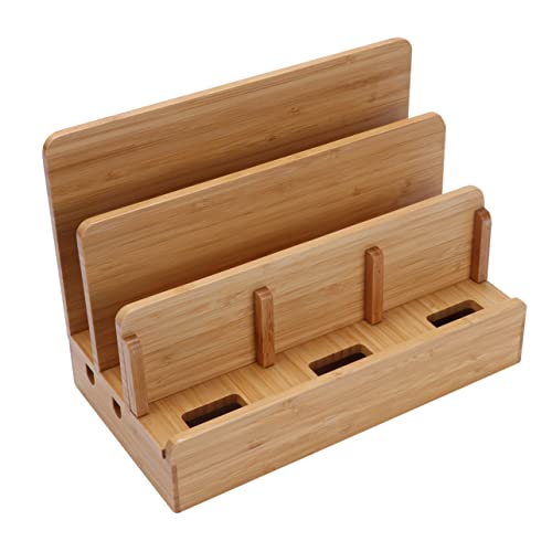DOITOOL Mobiler Tablet-holzständer Tragbar Abs Telefon-dockingstation Kette Telefonzubehör Kabelloses Handy-ladegerät Tablet-Halter Handy, Mobiltelefon Multi Auslauf Tablette Pro Bambus von DOITOOL