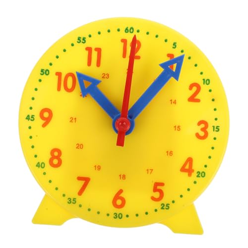 DOITOOL Modell Einer Früherziehungsuhr Uhr Lernen Lernzeituhr Unterrichtsuhren-set Wecker Für Mädchen Kleinkind Uhr Maschine Zum Erzählen Von Geschichten Mathe Uhr Plastik Yellow von DOITOOL