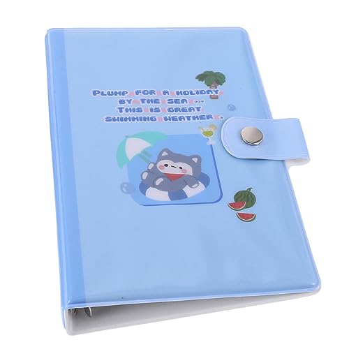 DOITOOL Notizblock scheckheft zeichenheft schooter the notebook book Drei-Ring-Ordner Album Dokumentenordner Ordnerhülle 6-Ringe Dokumentordner Kunststoff-Binderschale Plastik Sky-blue von DOITOOL