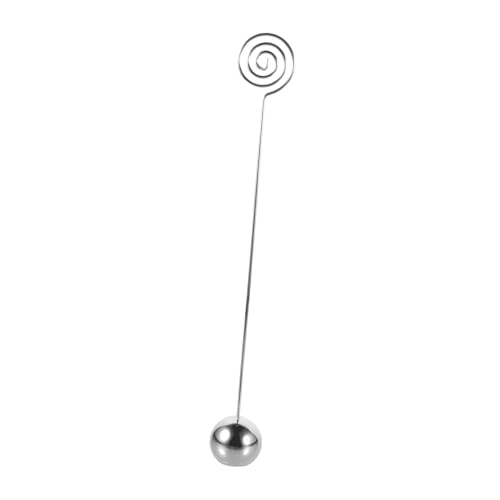DOITOOL Notizordner Tischschildhalter Name Schreibwaren Notizen klebrig groß bürodeko büro dekoration Notizständer notenhalter Memohalter Memo-Clip mit Kugelbasis Rostfreier Stahl Silver von DOITOOL