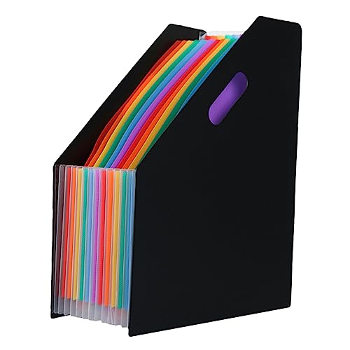 DOITOOL Ordner Organpaket Dateiorganisator Ziehharmonika Quittungshalter-Organisator Akkordeon aufbewahrungsdose storage boxes Erweiterbarer Dateihalter Rechnungen Ordner Plastik Black von DOITOOL