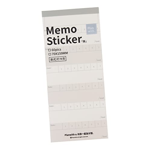 DOITOOL Planer Haftnotiz Aufkleber Büro- Und Schulbedarf Klebrig Ästhetisch Schreibwaren Notizbilder Memo Farbig Notizen Notizblock Bunt Erwachsene Mini-notizblöcke Buchseite Papier Blau von DOITOOL