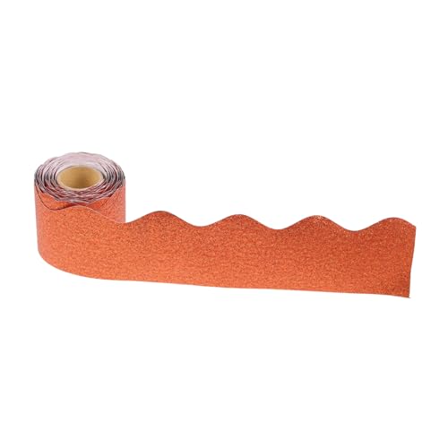 DOITOOL Rand dekorative Aufkleber Dekorationen für Klassenzimmer dekoratives Klebeband zum Basteln Sammelklebeband Bordüre beschneiden Grenzausstattung Papier Light Brown von DOITOOL