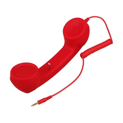 DOITOOL Retro -mikrofon Kabelgebundenes Mobilteil Telefonhörer Handy Hörer Vintage-mobilteil Retro-Handy Kunststoff-hörer Rot Abs DOITOOL Retro -mikrofon Kabelgebundenes Mobilteil Telefonhörer Handy Hörer Vintage-mobilteil Retro-Handy Kunststoff-hörer Rot Abs von DOITOOL