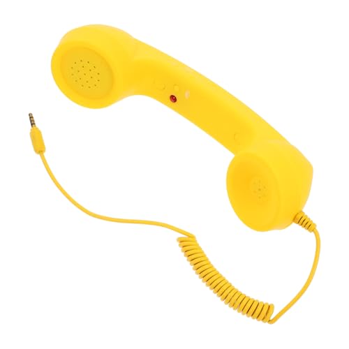 DOITOOL Retro -mikrofon Kabelgebundenes Mobilteil Vintage-mobilteil Telefonhörer Handy Hörer Retro-handy Kunststoff-hörer Abs Gelb von DOITOOL