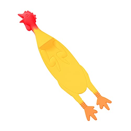 DOITOOL Schreiendes Huhn Lesezeichen Tiere lustiges Lesezeichen Streich lesezeichen -Lesezeichen Tier-Lesezeichen aus Silikon Schreibwaren Kieselgel Yellow von DOITOOL