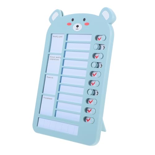 DOITOOL Selbstdisziplin-Checker Aufgaben List Board Aufgaben Task Board Nachrichtentafeln aus Kunststoff Its -Chores -Diagramm Verantwortungskarten Hausarbeitsplan Dowling-Papier Blau von DOITOOL