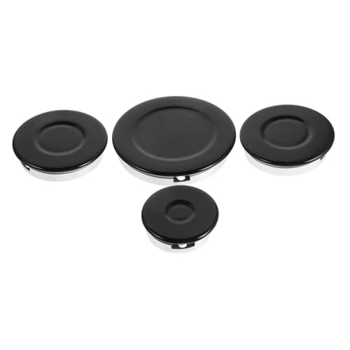 DOITOOL Set Gasherd Elektrobrenner Für Kochherd Zubehör Elektrokochfeld Kochplatte Backofen Gasherd Brenner Krone Flammenkappe Elektroherd Brenner Herd Einzelbrenner Aluminium Schwarz von DOITOOL