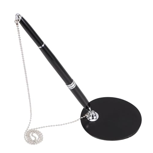 DOITOOL Stift Unterschreiben Tintenstifte Zum Schreiben Business-kugelschreiber Schreibwarenhalter Für Den Tisch Bürodesk -zubehör Stift Mit Halter Black Stahl von DOITOOL