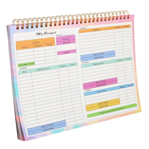 DOITOOL Taschenbuch budgetplanung sparziele Wochenplaner Geldbinder Spesenbuch Spesen-Tracker Sparbuch Bargeld-Budget-Ordner Abrechnungskarten Täglicher Aufgabenplaner Zeitplaner Papier von DOITOOL