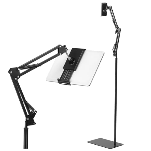 DOITOOL Telefon Bodenständer Höhenverstellbarer für Smartphones Drehbarer Tablet Halter mit Drehung für Schlafzimmer Wohnzimmer aus Robustem DOITOOL Telefon Bodenständer Höhenverstellbarer für Smartphones Drehbarer Tablet Halter mit Drehung für Schlafzimmer Wohnzimmer aus Robustem von DOITOOL