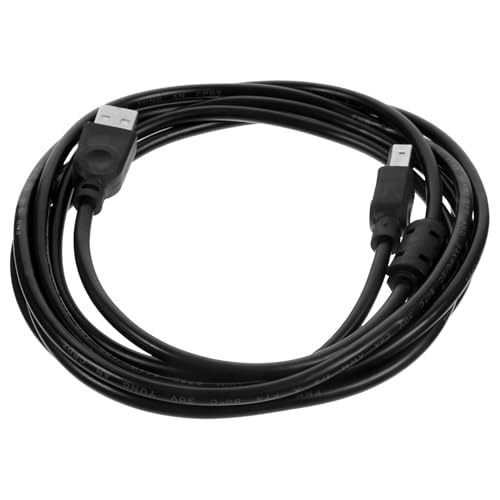 DOITOOL Universelles Drucker-USB-Kabel led Wandleuchte innen USB usbkabel Bürokabel computerkabel Plug and Shine USB-Kabelhalter Bürozubehör Druckmaschinenkabel Faxgerätekabel PVC Black von DOITOOL