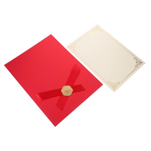 DOITOOL Urkundenhülle Prägeurkunde Diplom Mit Siegel Urkundenhülle Urkundenmappe Auszeichnung Urkundenhülle Abschluss Diplomhüllen Aktenhüllen Papier Rot DOITOOL Urkundenhülle Prägeurkunde Diplom Mit Siegel Urkundenhülle Urkundenmappe Auszeichnung Urkundenhülle Abschluss Diplomhüllen Aktenhüllen Papier Rot von DOITOOL