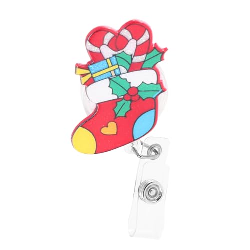 DOITOOL Weihnachtsstrümpfe leicht zu pullenschnalle Abzeichenrolle Weihnachten Advent Krokodilklemme Urlaub Arbeitsabzeichen-Clip einziehbar Abzeichenhalter Plastik rot DOITOOL Weihnachtsstrümpfe leicht zu pullenschnalle Abzeichenrolle Weihnachten Advent Krokodilklemme Urlaub Arbeitsabzeichen-Clip einziehbar Abzeichenhalter Plastik rot von DOITOOL