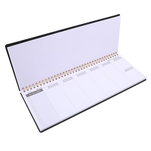 DOITOOL Wochenplaner Wöchentliche Notizblöcke Veranstalter Kalender-notizbuch Agenda Notebook Studentenplaner Arbeitsplaner Täglich Wochenkalender Business-planungs-notizbuch Black Papier von DOITOOL