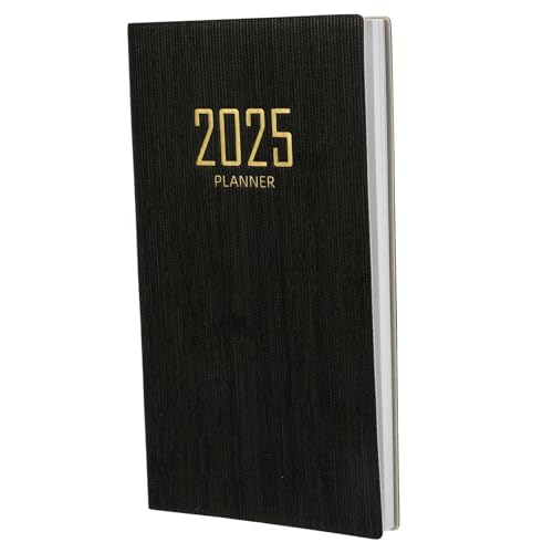 DOITOOL Zeitplan 2025 Kalenderplaner täglich Notizblock Schreibtisch Notizbücher Tagesplaner Notizbuch Büro Agenda Notizbuch Agenda Notebook Schreibbuch Bürobedarf Monatsplaner Pu Black von DOITOOL