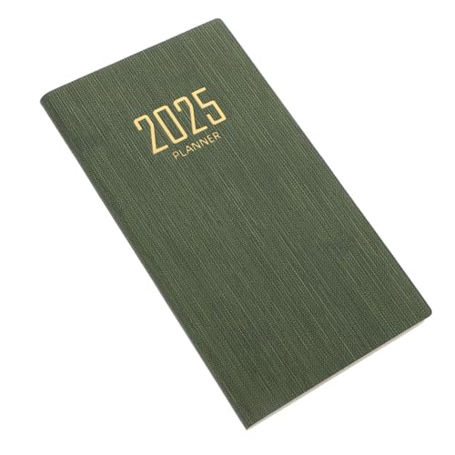 DOITOOL Zeitplan 2025 Tag täglich für Notizbücher Notizblock Wochenplaner Planer Notizbuch Organizer Notizbuch tragbarer akademischer Planer Business Planning Notebook Papier Green von DOITOOL