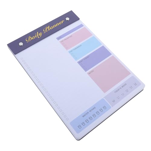 DOITOOL Zeitplaner Regiert Notizblöcke Abreißen Notizbuch Dein Notizbilder Täglich Notizbücher Notizblock Abreißen Die Zerreißbarer Notizblock Memo -notepad Notizpolster Violett Papier von DOITOOL
