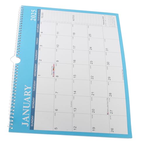 DOITOOL Zeitplannotizen für den Wandkalender monatlicher Wandplaner Familienkalender Jahr Monatsplaner Monatlicher Wandkalender Kalender monatlich Wandkalender-Planer Papier Blau von DOITOOL