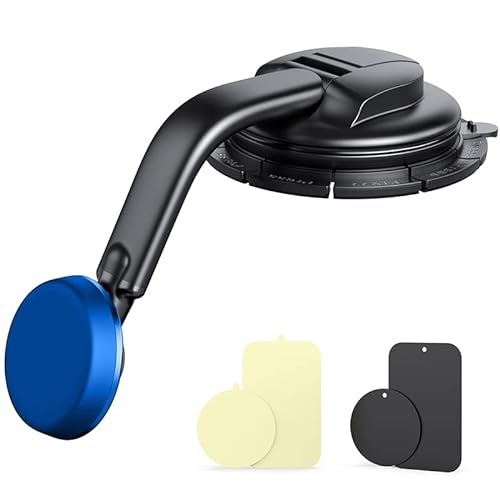 DOLYOFG Handyhalterung Auto Magnet [Starker Magnet Handy Halterung fürs Auto] 360° Verstellbare Magnetische Handyhalterung für Auto Saugnapf Universal Kfz Handyhalter Auto für Smartphone (Blau) von DOLYOFG