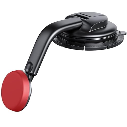 DOLYOFG Handyhalterung Auto Magnet [Starker Magnet Handy Halterung fürs Auto] 360° Verstellbare Magnetische Handyhalterung für Auto Saugnapf Universal Kfz Handyhalter Auto für Smartphone (rot) von DOLYOFG