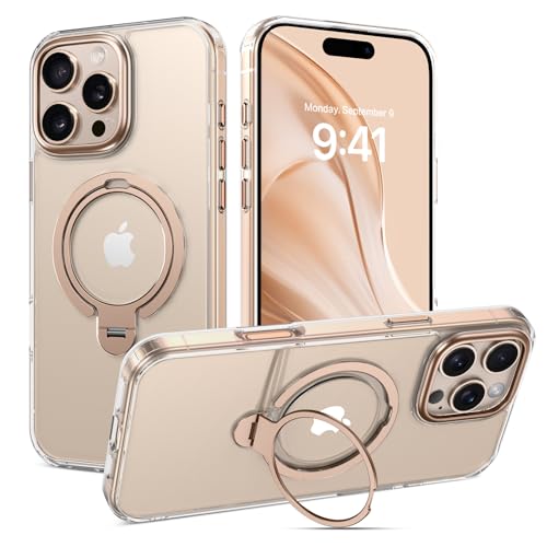 DOMAVER Hülle für iPhone 16 Pro mit Stander, Handyhülle iPhone 16 Pro 6.3'' Case kompatible mit Mag-Safe, HD Transparente Ultra Dünne Rundumschutz Magnetisch Schutzhülle, Bronze DOMAVER Hülle für iPhone 16 Pro mit Stander, Handyhülle iPhone 16 Pro 6.3'' Case kompatible mit Mag-Safe, HD Transparente Ultra Dünne Rundumschutz Magnetisch Schutzhülle, Bronze von DOMAVER