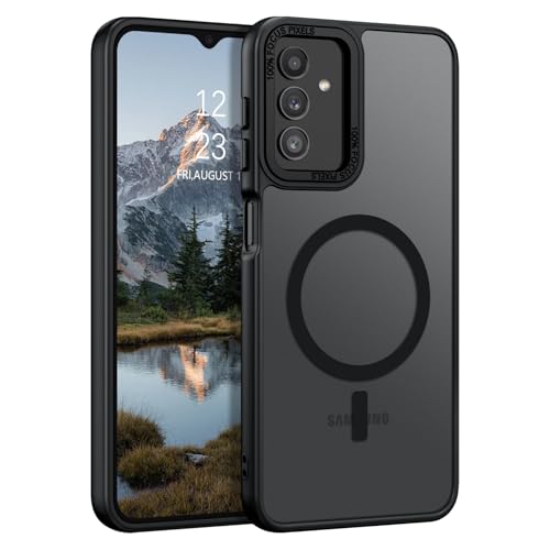 DOMAVER Magnetisch Hülle für Samsung Galaxy A13 5G / A04s, Handyhülle Samsung A13 5G / A04s Case kompatible mit Mag Safe, Matt Transparente Material, Ultra Dünne Rundumschutz Schutzhülle,Schwarz DOMAVER Magnetisch Hülle für Samsung Galaxy A13 5G / A04s, Handyhülle Samsung A13 5G / A04s Case kompatible mit Mag Safe, Matt Transparente Material, Ultra Dünne Rundumschutz Schutzhülle,Schwarz von DOMAVER