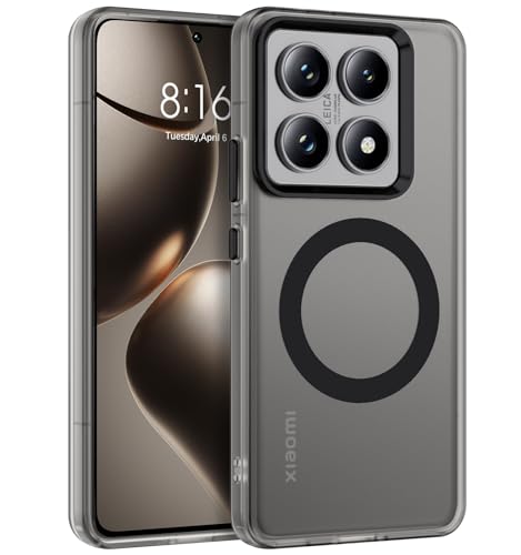 DOMAVER Xiaomi 14T 5G Hülle, Handyhülle Xiaomi 14T 6.67'' Case kompatible mit Mag-Safe, Matt Transparente Material, Ultra Dünne Rundumschutz Magnetisch Schutzhülle, Schwarz DOMAVER Xiaomi 14T 5G Hülle, Handyhülle Xiaomi 14T 6.67'' Case kompatible mit Mag-Safe, Matt Transparente Material, Ultra Dünne Rundumschutz Magnetisch Schutzhülle, Schwarz von DOMAVER