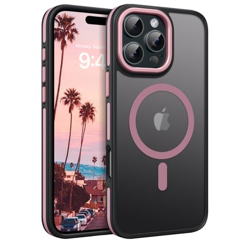 DOMAVER Magnetisch Hülle für iPhone 16 Pro Kompatible mit Mag Safe, Handyhülle iPhone 16 Pro 6.3" Case, Durchscheinende Matt Galvanisierte Spleiß Farbe Schutzhülle für Damen Mädchen, Rosa DOMAVER Magnetisch Hülle für iPhone 16 Pro Kompatible mit Mag Safe, Handyhülle iPhone 16 Pro 6.3" Case, Durchscheinende Matt Galvanisierte Spleiß Farbe Schutzhülle für Damen Mädchen, Rosa von DOMAVER