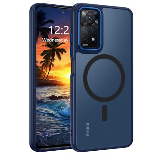 DOMAVER Magnetische Schutzhülle für Xiaomi Redmi Note 11 Pro 4G/5G/Note 12 Pro 4G, kompatibel mit Magsafe, Schutzhülle für Xiaomi Redmi Note 12 Pro 4G, dünn, transparent, matt, stoßfest, Marineblau DOMAVER Magnetische Schutzhülle für Xiaomi Redmi Note 11 Pro 4G/5G/Note 12 Pro 4G, kompatibel mit Magsafe, Schutzhülle für Xiaomi Redmi Note 12 Pro 4G, dünn, transparent, matt, stoßfest, Marineblau von DOMAVER