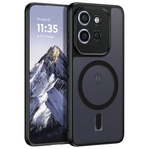DOMAVER Moto Edge 50 Neo/S50 Hülle, Handyhülle Moto Edge 50 Neo/S50 Case kompatible mit Mag-Safe, Matt Transparente Material, Ultra Dünne Rundumschutz Magnetisch Schutzhülle, Schwarz DOMAVER Moto Edge 50 Neo/S50 Hülle, Handyhülle Moto Edge 50 Neo/S50 Case kompatible mit Mag-Safe, Matt Transparente Material, Ultra Dünne Rundumschutz Magnetisch Schutzhülle, Schwarz von DOMAVER