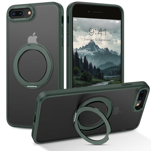 DOMAVER Hülle für iPhone 7 Plus/iPhone 8 Plus mit Stander, Handyhülle iPhone 7 Plus/iPhone 8 Plus Case, Matt Transparente Ultra Dünne Rundumschutz Magnetisch Schutzhülle, Grün DOMAVER Hülle für iPhone 7 Plus/iPhone 8 Plus mit Stander, Handyhülle iPhone 7 Plus/iPhone 8 Plus Case, Matt Transparente Ultra Dünne Rundumschutz Magnetisch Schutzhülle, Grün von DOMAVER