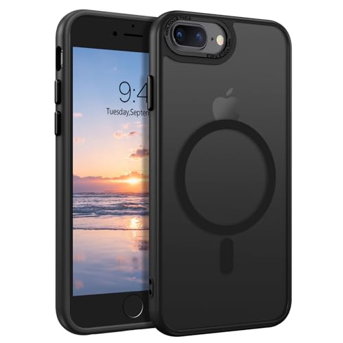 DOMAVER Hülle für iPhone 7 Plus/iPhone 8 Plus, Handyhülle iPhone 8 Plus/iPhone 7 Plus Case Durchscheinend Matt Stoßfeste Damen Männer Rundumschutz Magnetisch Schutzhülle, Schwarz DOMAVER Hülle für iPhone 7 Plus/iPhone 8 Plus, Handyhülle iPhone 8 Plus/iPhone 7 Plus Case Durchscheinend Matt Stoßfeste Damen Männer Rundumschutz Magnetisch Schutzhülle, Schwarz von DOMAVER
