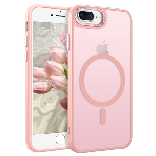 DOMAVER Hülle für iPhone 7 Plus/iPhone 8 Plus, Handyhülle iPhone 8 Plus/iPhone 7 Plus Case Durchscheinend Matt Stoßfeste Damen Männer Rundumschutz Magnetisch Schutzhülle, Rosa DOMAVER Hülle für iPhone 7 Plus/iPhone 8 Plus, Handyhülle iPhone 8 Plus/iPhone 7 Plus Case Durchscheinend Matt Stoßfeste Damen Männer Rundumschutz Magnetisch Schutzhülle, Rosa von DOMAVER