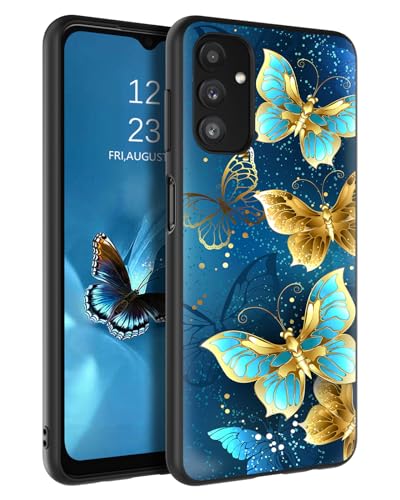 DOMAVER Samsung Galaxy A13 5G / A04S Hülle, Handyhülle Samsung A13 Case Leuchtend im Dunkeln Schmetterling Muster, für Mädchen und Damen Schutzhülle für Galaxy A13, Grün von DOMAVER