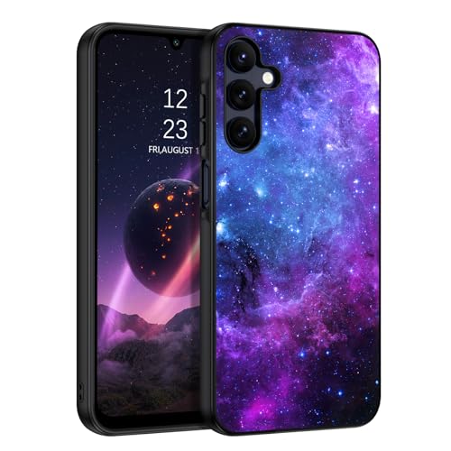 DOMAVER Samsung Galaxy A25 5G Hülle, Handyhülle Samsung A25 Case Leuchten im Dunkeln Nebula Muster, Motiv Schutzhülle für Familie und Freunde - Blau von DOMAVER