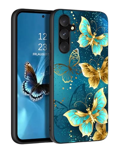 DOMAVER Samsung Galaxy A54 5G Hülle, Handyhülle Samsung A54 Case Leuchtend im Dunkeln Schmetterling Muster, für Mädchen und Damen Schutzhülle für Galaxy A54, Grün von DOMAVER
