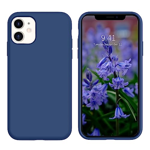 DOMAVER Schutzhülle für iPhone 11, Silikon-Gel, für iPhone 11, stoßfest, kratzfest, Innenfutter aus Mikrofaser, ultradünn, Marineblau von DOMAVER