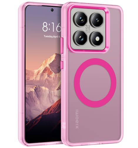 DOMAVER Xiaomi 14T 5G Hülle, Handyhülle Xiaomi 14T 6.67'' Case kompatible mit Mag-Safe, Matt Transparente Material, Ultra Dünne Rundumschutz Magnetisch Schutzhülle, Roserot DOMAVER Xiaomi 14T 5G Hülle, Handyhülle Xiaomi 14T 6.67'' Case kompatible mit Mag-Safe, Matt Transparente Material, Ultra Dünne Rundumschutz Magnetisch Schutzhülle, Roserot von DOMAVER