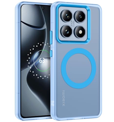 DOMAVER Xiaomi 14T Pro 5G Hülle, Handyhülle Xiaomi 14T Pro 6.67'' Case, Matt Transparente Material, Ultra Dünne Rundumschutz Magnetisch Schutzhülle, Blau DOMAVER Xiaomi 14T Pro 5G Hülle, Handyhülle Xiaomi 14T Pro 6.67'' Case, Matt Transparente Material, Ultra Dünne Rundumschutz Magnetisch Schutzhülle, Blau von DOMAVER