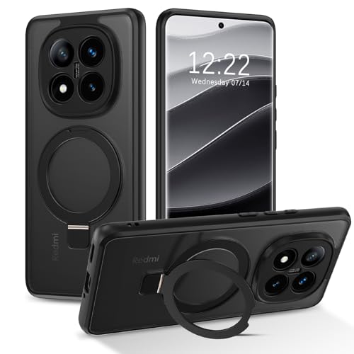 DOMAVER Xiaomi Redmi Note 14 Pro Plus 5G Hülle mit Stander, Handyhülle Xiaomi Redmi Note 14 Pro+ Case kompatible mit Mag-Safe, Matt Transparente Dünne Rundumschutz Magnetisch Schutzhülle, Schwarz DOMAVER Xiaomi Redmi Note 14 Pro Plus 5G Hülle mit Stander, Handyhülle Xiaomi Redmi Note 14 Pro+ Case kompatible mit Mag-Safe, Matt Transparente Dünne Rundumschutz Magnetisch Schutzhülle, Schwarz von DOMAVER