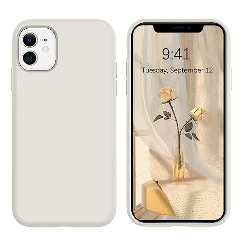 DOMAVER iPhone 11 Hülle Liquid Silikon, Handyhülle iPhone 11 Case Ultra Dünne Rundumschutz Weichem Gel Matte Kratzfest Stoßfeste Schutzhülle für iPhone 11 6.1", Beige von DOMAVER