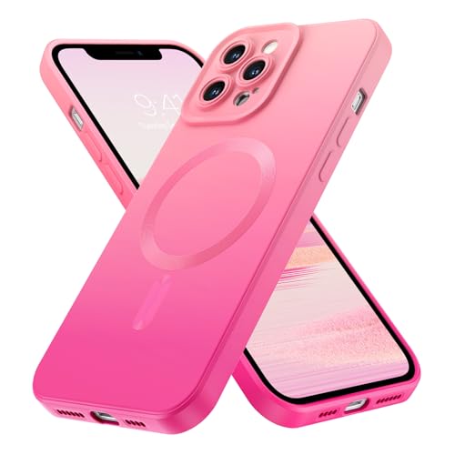 DOMAVER iPhone 12 Pro Max Hülle Kompatibel mit MagSafe, Handyhülle iPhone 12 Pro Max 6.7''Case Magnetic Schutzhülle, für Mädchen und Frauen,Damen - Farbverlauf Rosa von DOMAVER