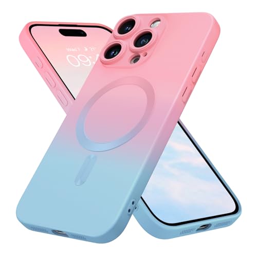 DOMAVER Hülle für iPhone 15 Pro Max Kompatibel mit MagSafe, Handyhülle iPhone 15 Pro Max 6.7''Case, Dünn Stoßfest Magnetisch Schutzhülle für Mädchen und Frauen,Damen - Farbverlauf Rosa Blau DOMAVER Hülle für iPhone 15 Pro Max Kompatibel mit MagSafe, Handyhülle iPhone 15 Pro Max 6.7''Case, Dünn Stoßfest Magnetisch Schutzhülle für Mädchen und Frauen,Damen - Farbverlauf Rosa Blau von DOMAVER