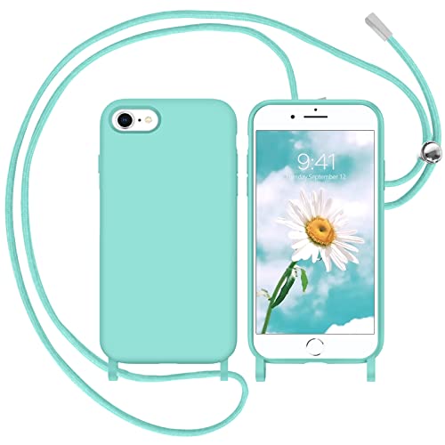 DOMAVER iPhone SE 2020/2022 Hülle mit Band, Handyhülle iPhone 8 iPhone 7 Case Ultra Dünne Matt Weichem Silikon Stoßfeste Kratzfest Schutzhülle, Himmelblau DOMAVER iPhone SE 2020/2022 Hülle mit Band, Handyhülle iPhone 8 iPhone 7 Case Ultra Dünne Matt Weichem Silikon Stoßfeste Kratzfest Schutzhülle, Himmelblau von DOMAVER