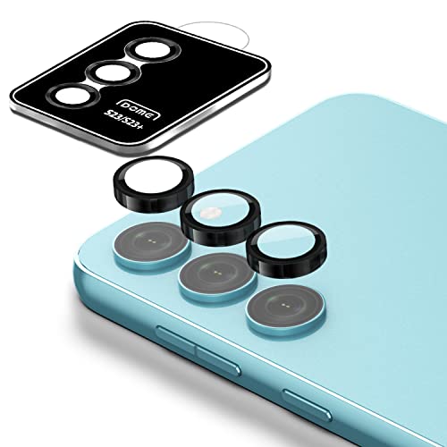 Dome Glas [Dome Kameraringtyp] Galaxy S23 & S23 Plus Kameraschutz von Whitestone [One-Touch-Installation] – 1 Packung (Schwarz) von DOME GLASS