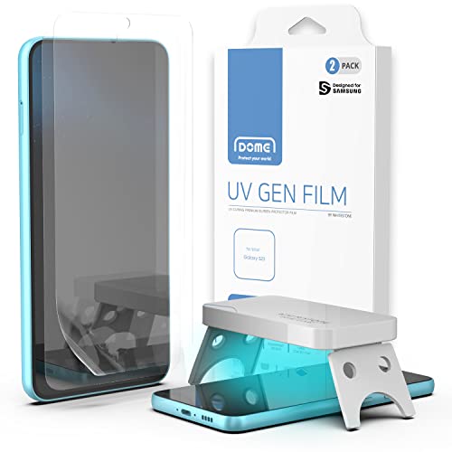 Dome Glas Whitestone UV GEN Film Displayschutzfolie für Samsung Galaxy S23 Hartbeschichtete Folie Displayschutzfolie mit UV-Licht für Samsung Galaxy S23 (Transparent) von DOME GLASS